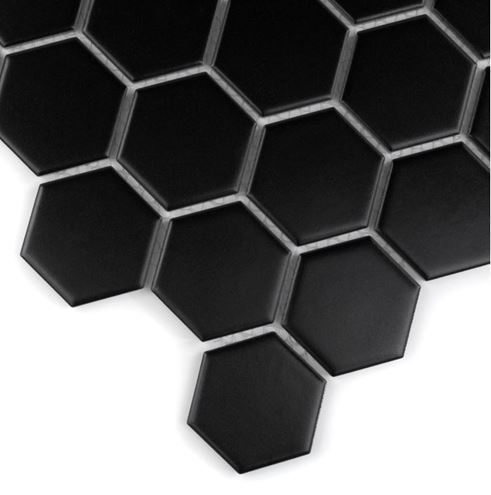 DUNIN HEXAGONIC mozaika 27,1x28,2(5,1x5,8)cm, mat, black HEX. BLACK 51 mat Obrázek - fotka