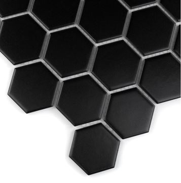 DUNIN HEXAGONIC mozaika 27,1x28,2(5,1x5,8)cm, mat, black HEX. BLACK 51 mat Obrázek - fotka
