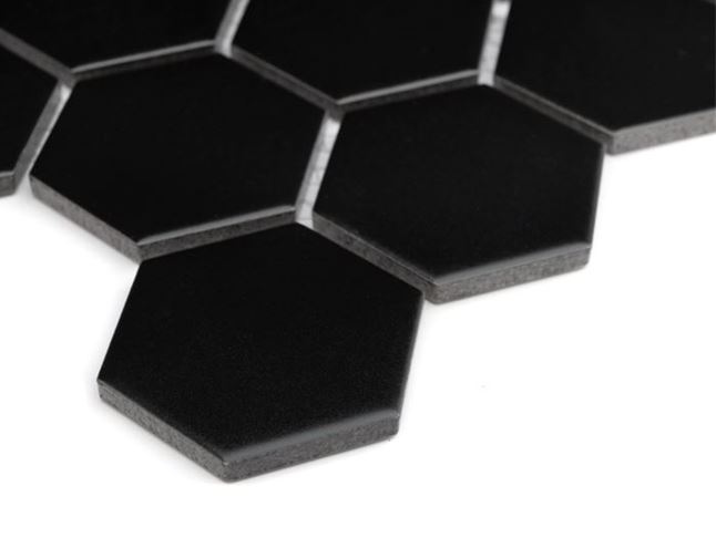 DUNIN HEXAGONIC mozaika 27,1x28,2(5,1x5,8)cm, mat, black HEX. BLACK 51 mat Obrázek - fotka