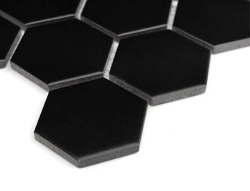 DUNIN HEXAGONIC mozaika 27,1x28,2(5,1x5,8)cm, mat, black HEX. BLACK 51 mat Obrázek - fotka