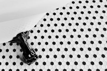 DUNIN HEXAGONIC mozaika 30x26(2,3x2,6)cm, lesk, white black bee MINI HEX. B&W BEE Obrázek - fotka