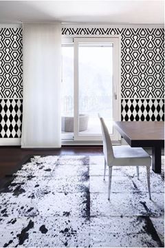 DUNIN HEXAGONIC mozaika 30x26(2,3x2,6)cm, lesk, white black lace MINI HEX. B&W LACE Obrázek - fotka