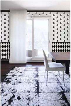 DUNIN HEXAGONIC mozaika 30x26(2,3x2,6)cm, lesk, white black lace MINI HEX. B&W LACE Obrázek - fotka