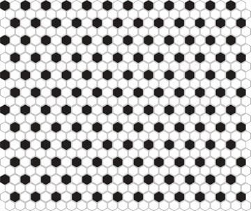 DUNIN HEXAGONIC mozaika 30x26(2,3x2,6)cm, lesk, white black mix