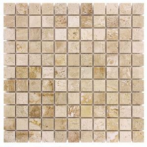 DUNIN TRAVERTINE + EMPERADOR mozaika 30,5x30,5(2,5x2,5)cm, lesk, beige