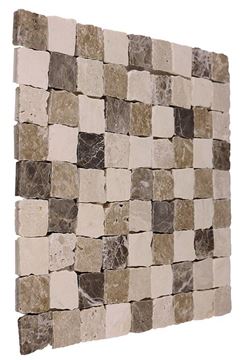 DUNIN TRAVERTINE + EMPERADOR mozaika 30,5x30,5(3,2x3,2)cm, mat, beige TR. BEND MIX 32 mat Obrázek - fotka