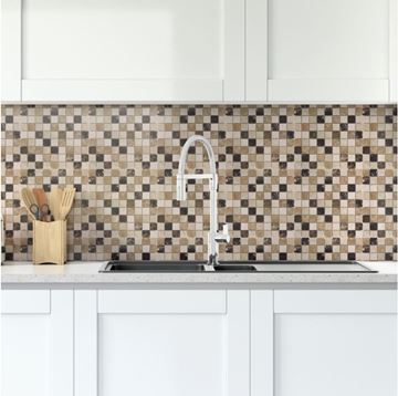 DUNIN TRAVERTINE + EMPERADOR mozaika 30,5x30,5(3,2x3,2)cm, lesk, beige TRAVER. MIX 32  Obrázek - fotka