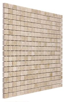 DUNIN TRAVERTINE + EMPERADOR mozaika 30,5x30,5(1,5x1,5)cm, lesk, beige TRAVER. WHITE 15   Obrázek - fotka