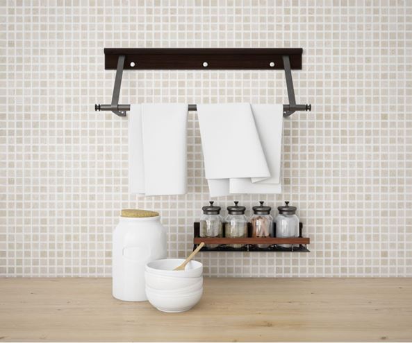 DUNIN TRAVERTINE + EMPERADOR mozaika 30,5x30,5(1,5x1,5)cm, lesk, beige TRAVER. WHITE 15   Obrázek - fotka