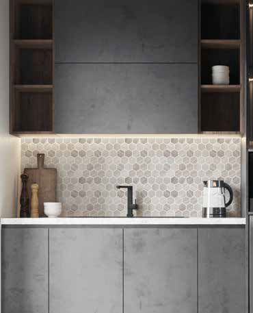 DUNIN WOODSTONE mozaika 30,5x30,5(1,5x1,5)cm, lesk, grey WS GREY MIX 15 Obrázek - fotka