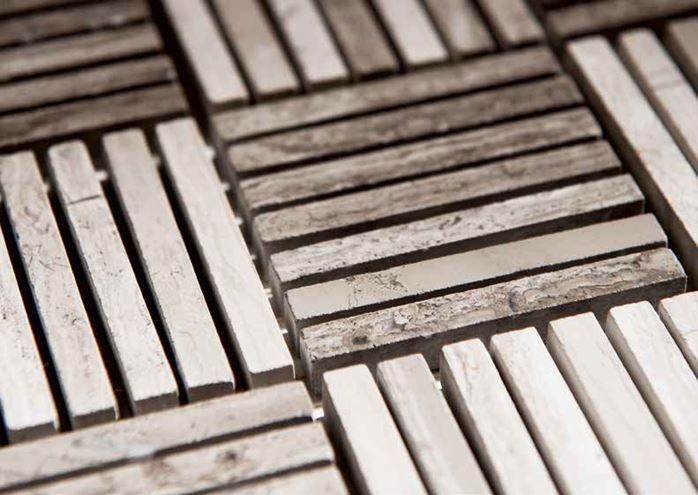 DUNIN WOODSTONE mozaika 30,5x30,5(4,8x1,7)cm, lesk, grey WS GREY BLOCK 48 Obrázek - fotka