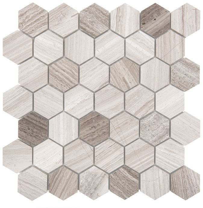 DUNIN WOODSTONE mozaika 29,8x30,2(4,8x5,5)cm, lesk, grey