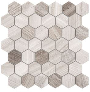 DUNIN WOODSTONE mozaika 29,8x30,2(4,8x5,5)cm, lesk, grey