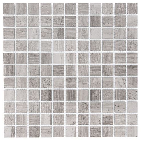 DUNIN WOODSTONE mozaika 30,5x30,5(2,5x2,5)cm, lesk, grey WS GREY 25 Obrázek - Hlavní obrázek