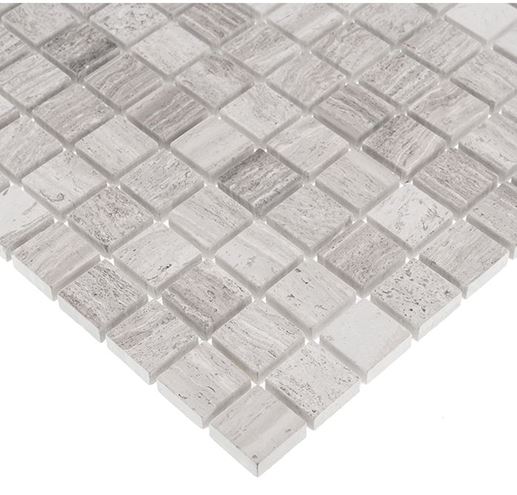 DUNIN WOODSTONE mozaika 30,5x30,5(2,5x2,5)cm, lesk, grey WS GREY 25 Obrázek - fotka
