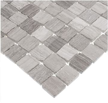 DUNIN WOODSTONE mozaika 30,5x30,5(3,2x3,2)cm, mat, grey WS GREY BEND 32 mat Obrázek - fotka