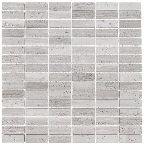 DUNIN WOODSTONE mozaika 30,5x30,5(4,8x1,7)cm, lesk, grey WS GREY BLOCK 48 Obrázek - Hlavní obrázek