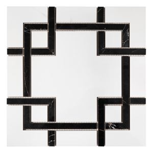 DUNIN LORDY mozaika 30x30cm, lesk, white/black
