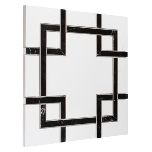 DUNIN LORDY mozaika 30x30cm, lesk, white/black ASTONA CARRARA GP Obrázek - fotka