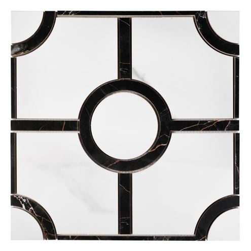DUNIN LORDY mozaika 30x30cm, lesk, white/black GLOBSTONE CARRARA GP Obrázek - Hlavní obrázek