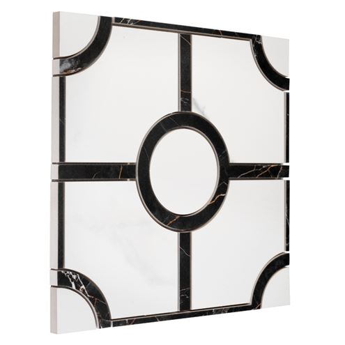 DUNIN LORDY mozaika 30x30cm, lesk, white/black GLOBSTONE CARRARA GP Obrázek - fotka