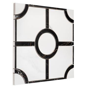 DUNIN LORDY mozaika 30x30cm, lesk, white/black GLOBSTONE CARRARA GP Obrázek - fotka