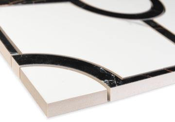 DUNIN LORDY mozaika 30x30cm, lesk, white/black GLOBSTONE CARRARA GP Obrázek - fotka
