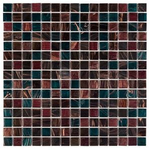 DUNIN JADE mozaika 32,7x32,7(2x2)cm, lesk, brown/blue