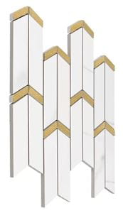 DUNIN LORDY mozaika 26,3x30cm, lesk, white/gold