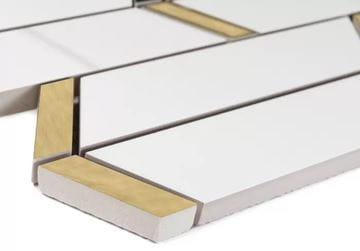 DUNIN LORDY mozaika 26,3x30cm, lesk, white/gold HILLSON CARRARA GP Obrázek - fotka