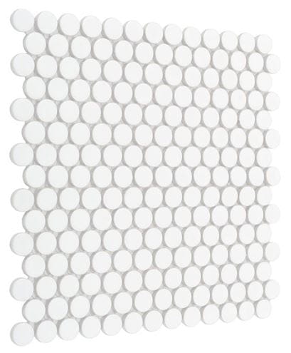DUNIN PENNY & TWIG mozaika 27,2x27,4(pr.1,9)cm, mat, white MISS PENNY WHITE mat Obrázek - fotka