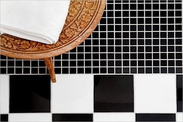DUNIN BLACK & WHITE mozaika 30,5x30,5(2,5x2,5)cm, lesk, black PURE BLACK 25  Obrázek - fotka