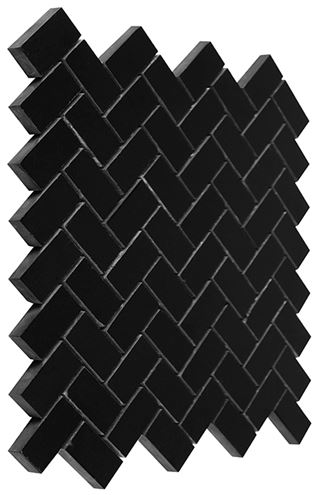 DUNIN BLACK & WHITE mozaika 28,5x30,5(2,4x4,8)cm, lesk, black P. BLACK HERRING. 48 Obrázek - fotka