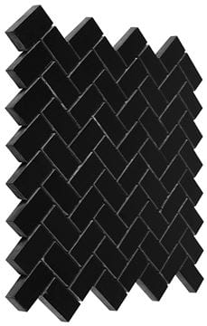 DUNIN BLACK & WHITE mozaika 28,5x30,5(2,4x4,8)cm, lesk, black P. BLACK HERRING. 48 Obrázek - fotka