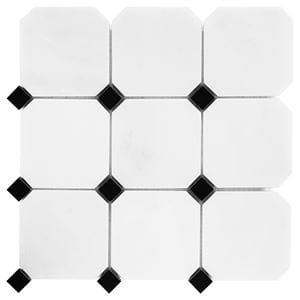 DUNIN BLACK & WHITE mozaika 30,5x30,5(10x10, 2x2)cm, lesk, white/black