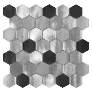 DUNIN METALLIC mozaika 30x30(4,8x5,5)cm, black/silver