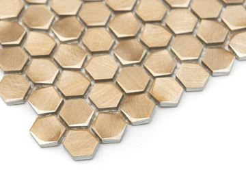 DUNIN METALLIC mozaika 30x30(1,4x1,6)cm, gold AL. GOLD HEX. 14 Obrázek - fotka