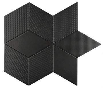 DUNIN ROMBIC obklad 11,5x20cm, mat, black ROMBIC BLACK 01 mat Obrázek - fotka