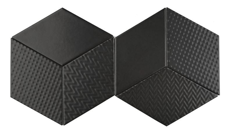 DUNIN ROMBIC obklad 11,5x20cm, mat, black ROMBIC BLACK 01 mat Obrázek - fotka