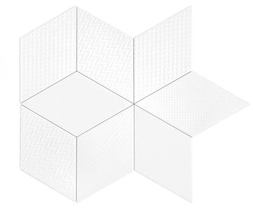 DUNIN ROMBIC obklad 11,5x20cm, mat, white ROMBIC WHITE 01 MATT Obrázek - fotka