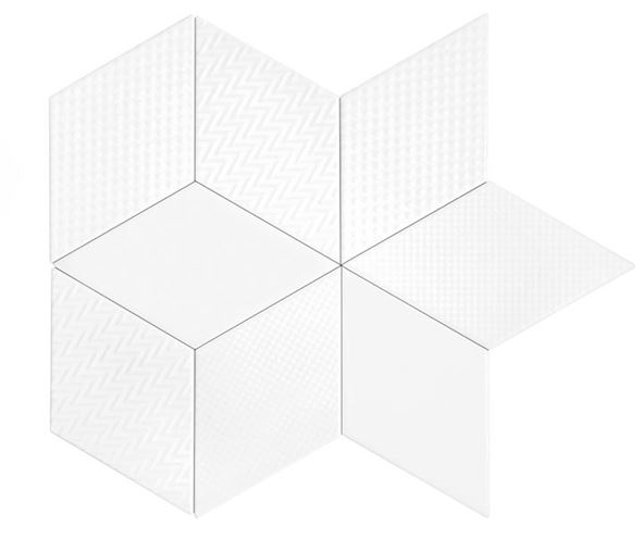 DUNIN ROMBIC obklad 11,5x20cm, mat, white ROMBIC WHITE 04 MATT Obrázek - fotka