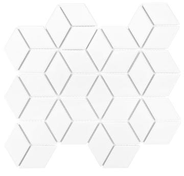 DUNIN ROMBIC mozaika 30,7x26,8(4,8x8)cm, lesk, white