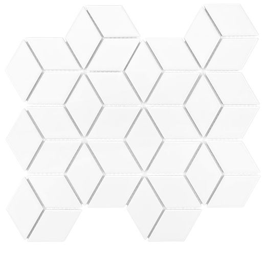 DUNIN ROMBIC mozaika 30,7x26,8(4,8x8)cm, lesk, white MINI ROMBIC WHITE 48 Obrázek - Hlavní obrázek