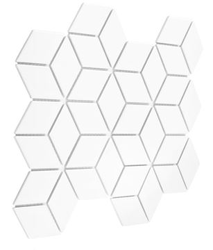 DUNIN ROMBIC mozaika 30,7x26,8(4,8x8)cm, lesk, white MINI ROMBIC WHITE 48 Obrázek - fotka