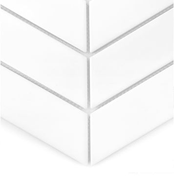 DUNIN ROYAL mozaika 31,8x22,4(18x5,2)cm, mat, white R. CHEV. WHITE mat Obrázek - fotka