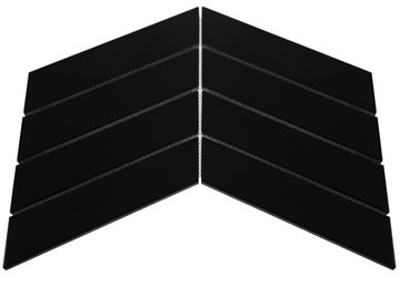 DUNIN ROYAL mozaika 31,8x22,4(18x5,2)cm, mat, black R. CHEV. BLACK mat Obrázek - fotka