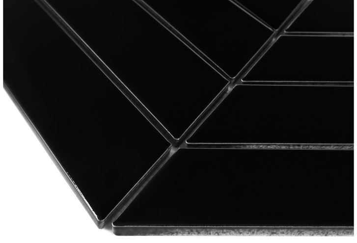 DUNIN ROYAL mozaika 31,8x22,4(18x5,2)cm, lesk, black R. CHEV. BLACK Obrázek - fotka
