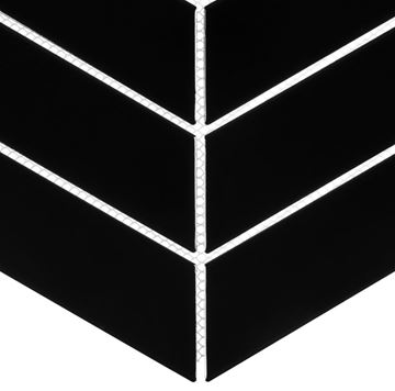 DUNIN ROYAL mozaika 31,8x22,4(18x5,2)cm, lesk, black R. CHEV. BLACK Obrázek - fotka