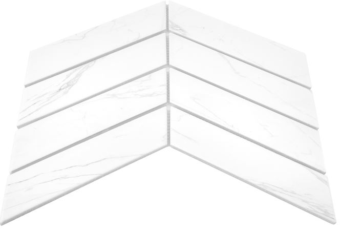 DUNIN ROYAL mozaika 31,8x22,4(18x5,2)cm, mat, carrara R. CHEV. CARRARA mat Obrázek - fotka