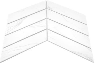 DUNIN ROYAL mozaika 31,8x22,4(18x5,2)cm, mat, carrara R. CHEV. CARRARA mat Obrázek - fotka